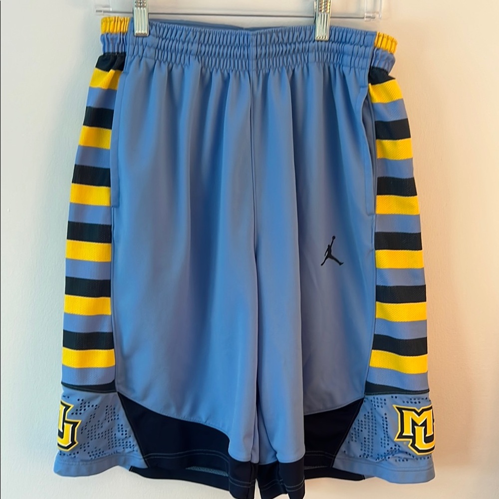 Jordan Blue and Yellow Striped Shorts